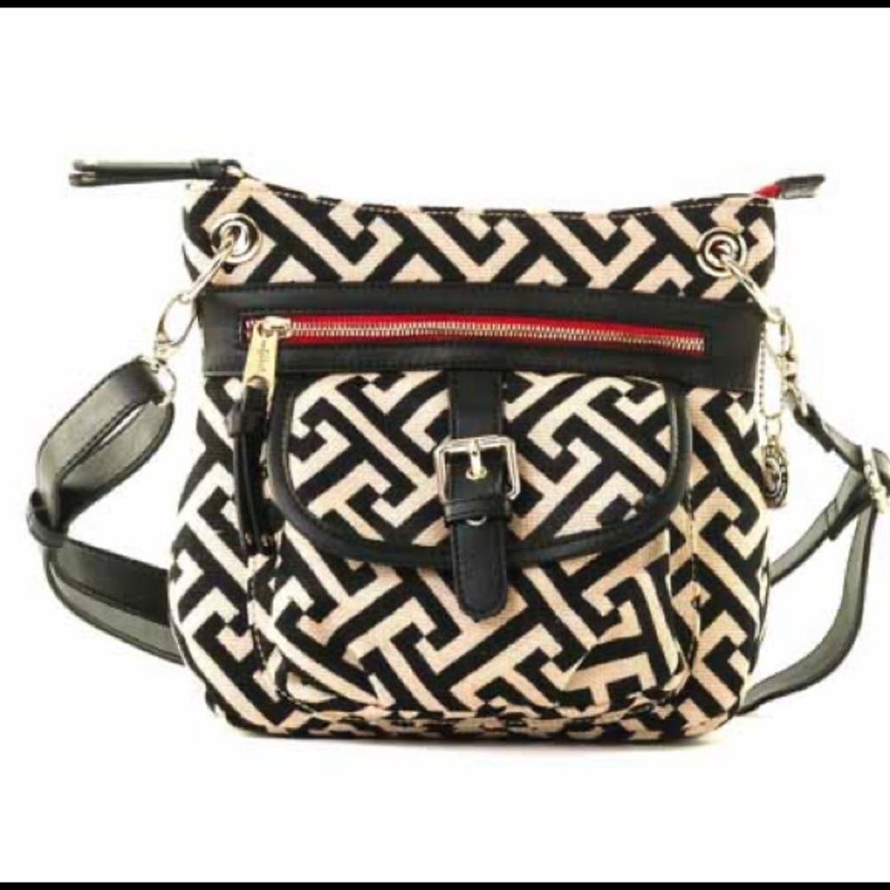Spartina 449 Black & Cream Callahan Crossbody Bag